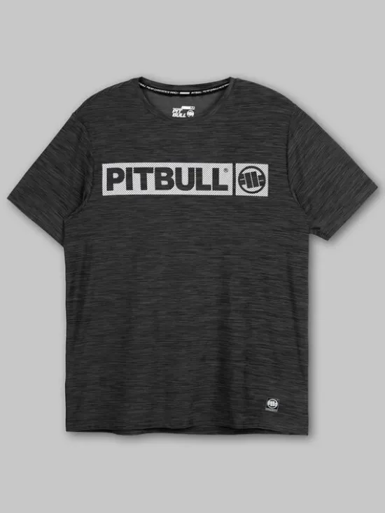 PITBULL Koszulka techniczna Casual Sport Hilltop Czarny Regular Fit