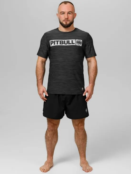 PITBULL Koszulka techniczna Casual Sport Hilltop Czarny Regular Fit
