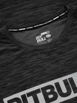 PITBULL Koszulka techniczna Casual Sport Hilltop Czarny Regular Fit