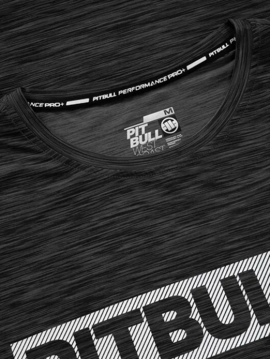 PITBULL Koszulka techniczna Casual Sport Hilltop Czarny Regular Fit