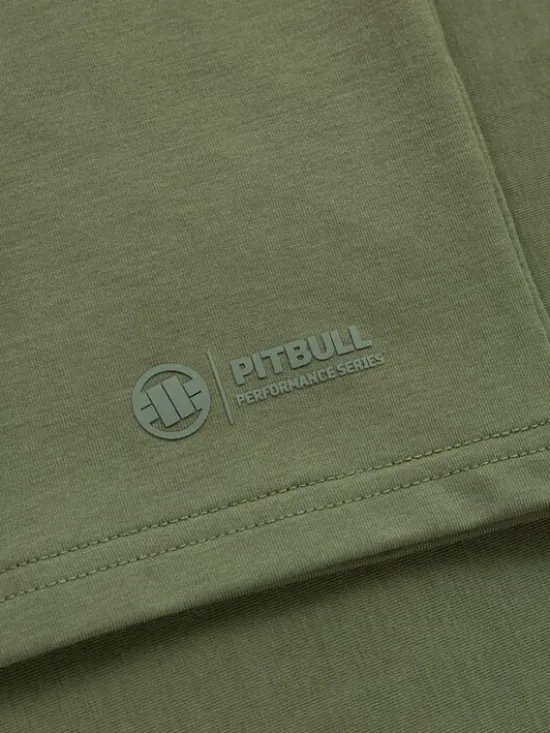 PITBULL Koszulka techniczna Casual Sport SMALL LOGO Zielony Regular Fit