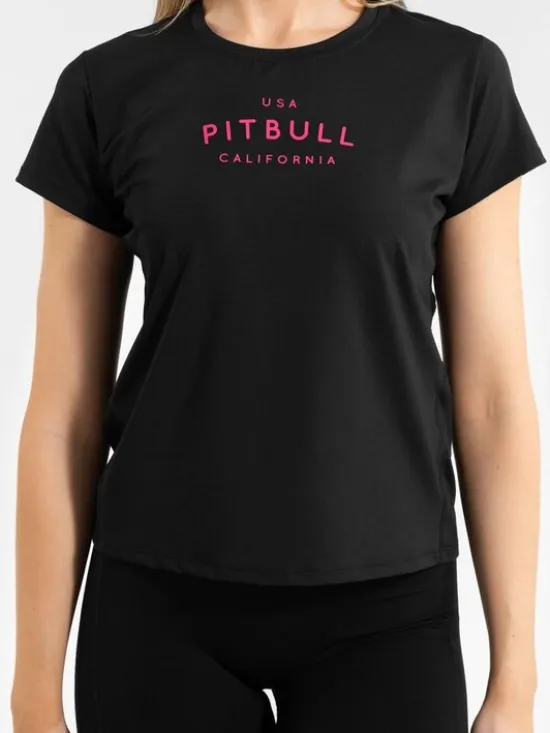 PITBULL Koszulka techniczna AVENIDA Czarny Regular Fit