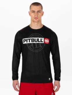 PITBULL Koszulka techniczna Hilltop Sports Czarny Regular Fit
