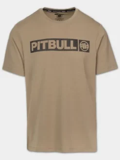 PITBULL Koszulka techniczna Casual Sport HILLTOP Brązowy Regular Fit