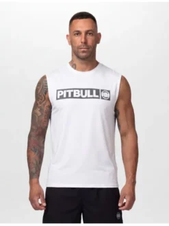 PITBULL Koszulka techniczna Casual Sport HILLTOP Biały Regular Fit