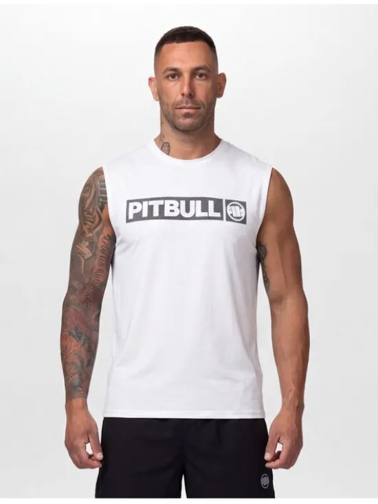 PITBULL Koszulka techniczna Casual Sport HILLTOP Biały Regular Fit