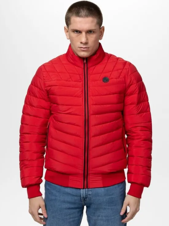PITBULL Kurtka przejściowa NAYLOR Czerwony Regular Fit