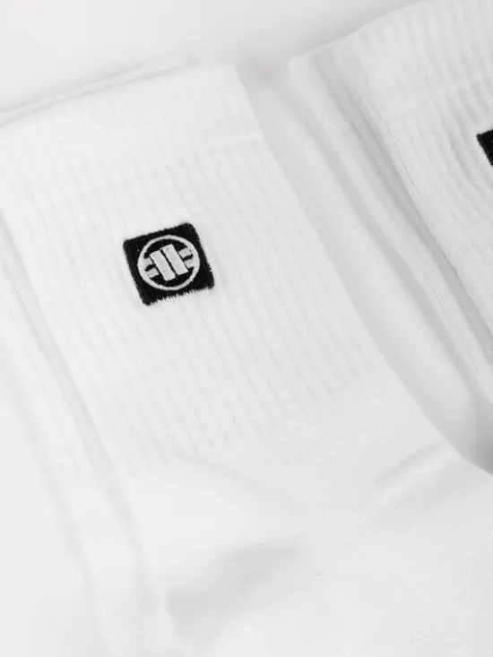 PITBULL Skarpety długie High Ankle Logo Biały