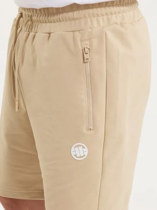PITBULL Szorty materiałowe SMALL LOGO NUGGET Beżowy Regular Fit