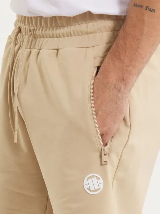 PITBULL Szorty materiałowe SMALL LOGO NUGGET Beżowy Regular Fit