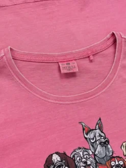 PITBULL T-Shirt DIA DE LOS PERROS Różowy Regular Fit