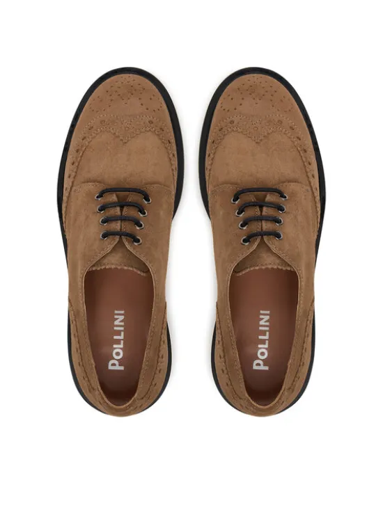 Pollini Oxfordy SA10273G1NTF0135 Brązowy