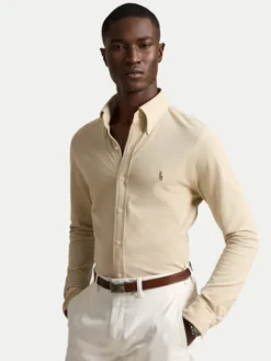 Polo Ralph Lauren Koszula 710P03967502 Beżowy jasny Slim Fit