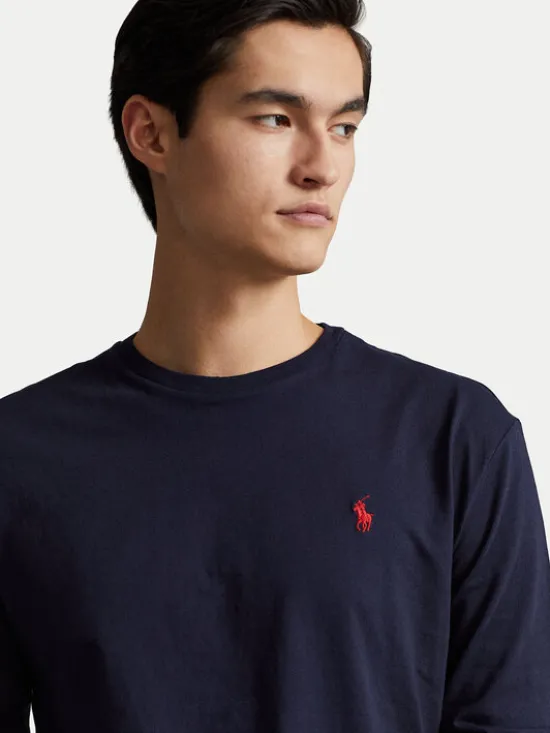 Polo Ralph Lauren Longsleeve Classics 710671468024 Granatowy Slim Fit