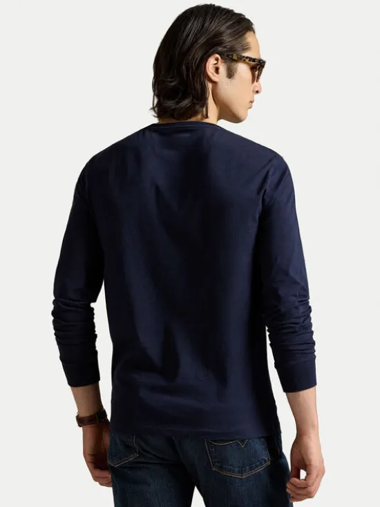 Polo Ralph Lauren Longsleeve Classics 710671468024 Granatowy Slim Fit