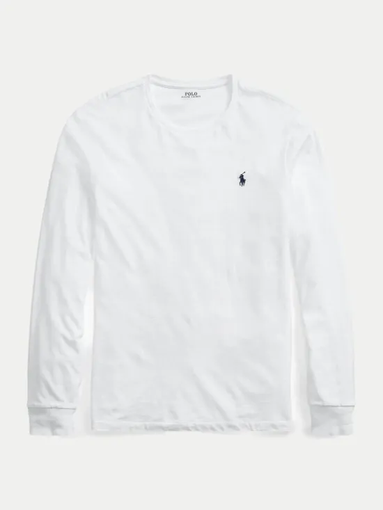 Polo Ralph Lauren Longsleeve Classics 710671468004 Biały Custom Slim Fit