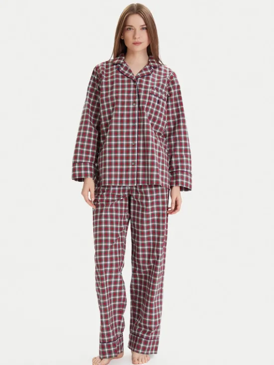 Polo Ralph Lauren Piżama 4P0429 Bordowy Relaxed Fit