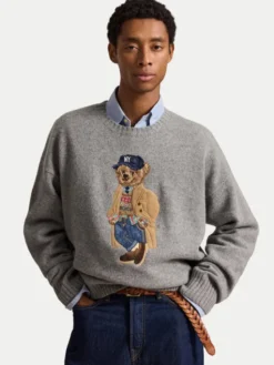 Polo Ralph Lauren Sweter 710B28590001 Szary Relaxed Fit