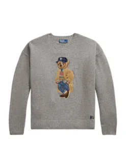 Polo Ralph Lauren Sweter 710B28590001 Szary Relaxed Fit