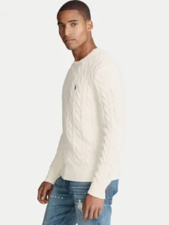 Polo Ralph Lauren Sweter 710775885024 Écru Regular Fit