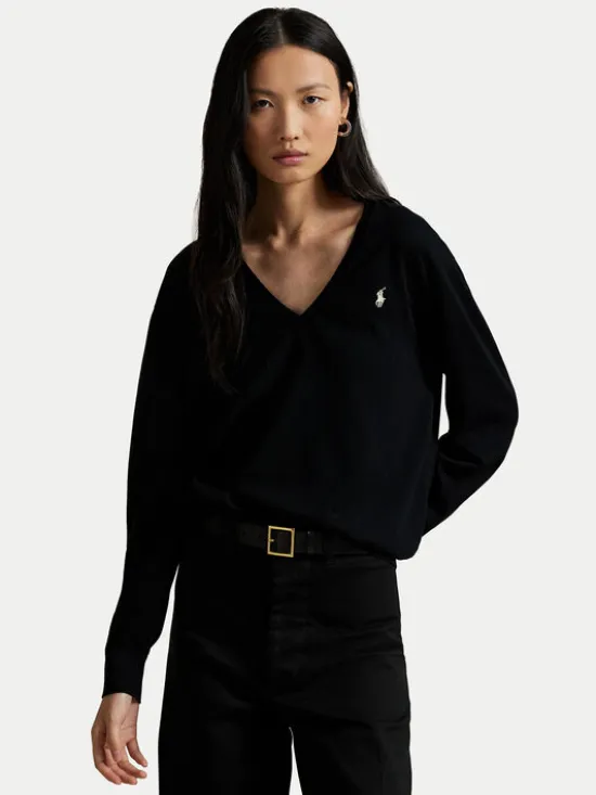 Polo Ralph Lauren Sweter 211972105004 Czarny Regular Fit