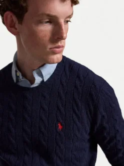 Polo Ralph Lauren Sweter 710876762002 Granatowy Regular Fit