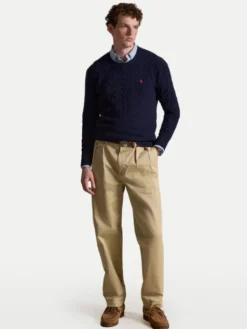 Polo Ralph Lauren Sweter 710876762002 Granatowy Regular Fit