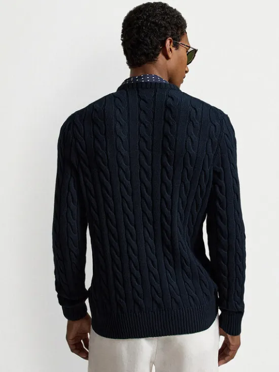 Polo Ralph Lauren Sweter 710775885555 Granatowy Regular Fit