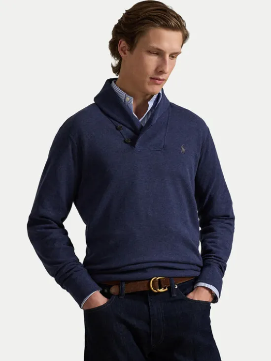 Polo Ralph Lauren Sweter 710877989001 Granatowy Regular Fit