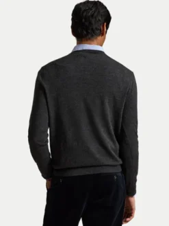 Polo Ralph Lauren Sweter 710954589003 Szary ciemny Regular Fit