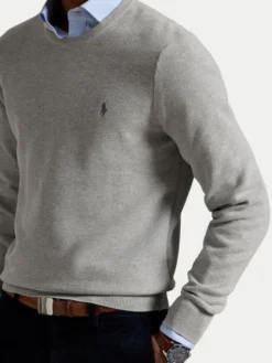 Polo Ralph Lauren Sweter 710918163002 Szary Regular Fit