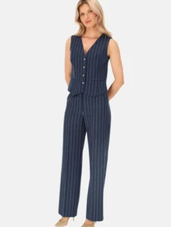 Potis & Verso Kamizelka Solo Granatowy Regular Fit
