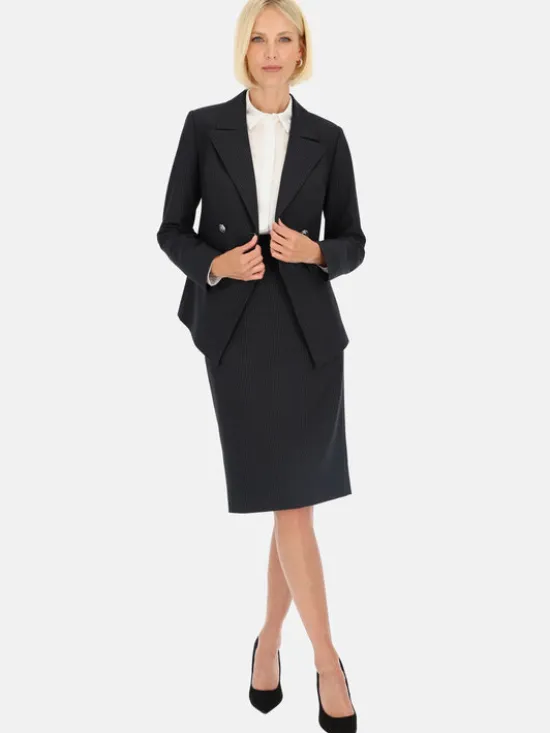 Potis & Verso Marynarka Heven Granatowy Regular Fit