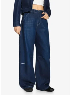 PROSTO. Jeansy Work Granatowy Loose Fit