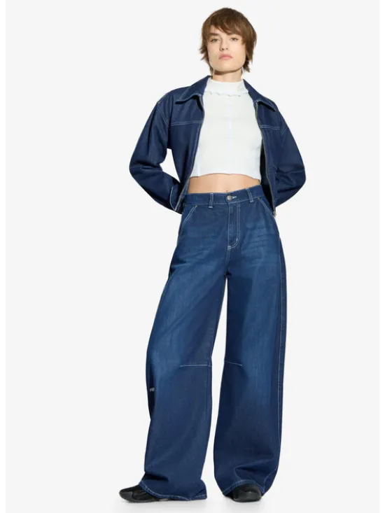 PROSTO. Jeansy Work Granatowy Loose Fit
