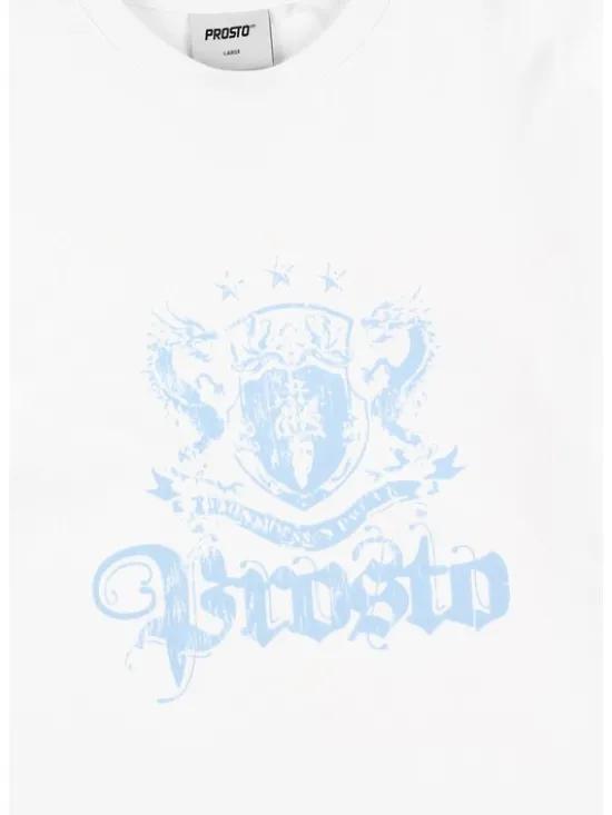 PROSTO. Longsleeve Crest Biały Regular Fit