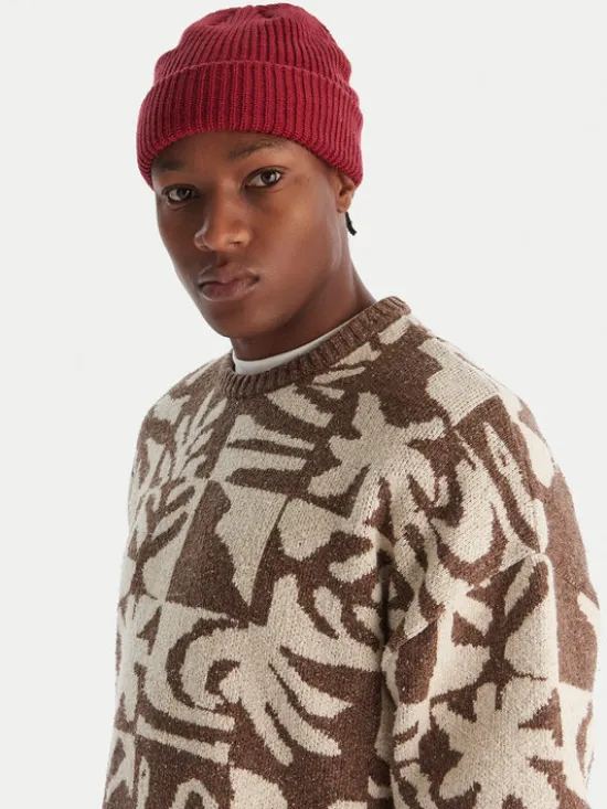 Quiksilver Sweter Hall City EQYSW03329 Brązowy Regular Fit