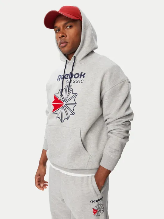 Reebok Bluza Hainrich RK25734CCM Szary jasny Regular Fit