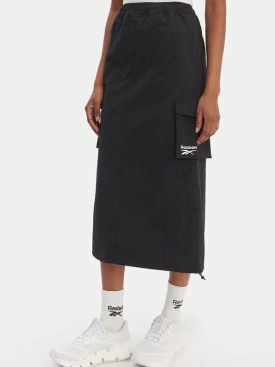 Reebok Spódnica midi Gabrielle RK25513CCW Czarny Regular Fit