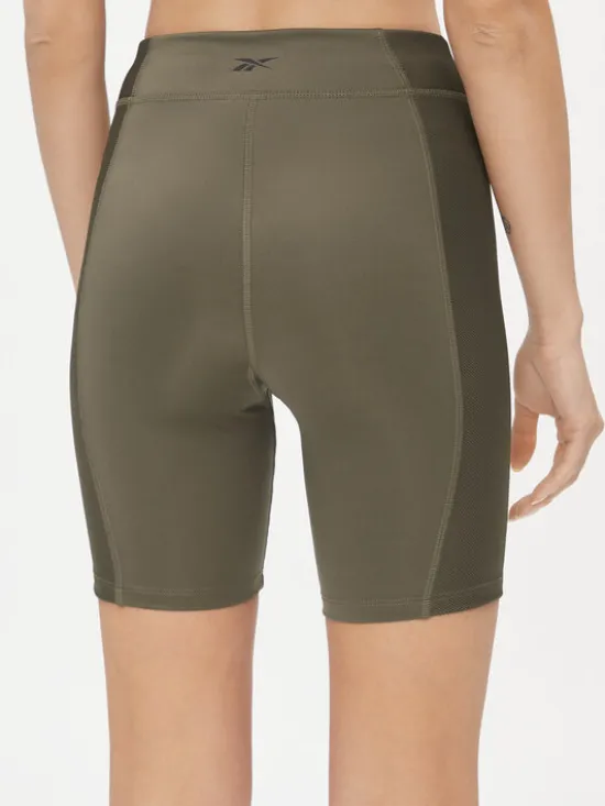 Reebok Szorty sportowe Yoga Performance IM4041 Khaki Tight Fit