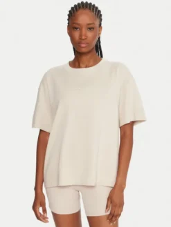Reebok T-Shirt RK25315CCW Beżowy Regular Fit