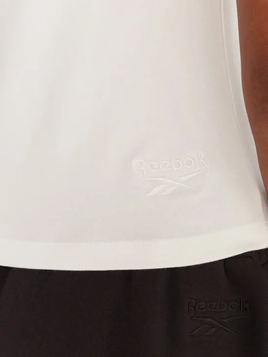 Reebok T-Shirt RK25309CCW Biały Slim Fit