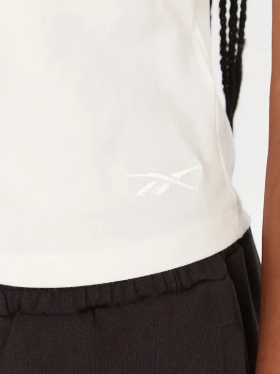 Reebok T-Shirt RK25309CCW Biały Slim Fit