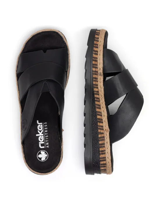 Rieker Espadryle V7989-00 Czarny