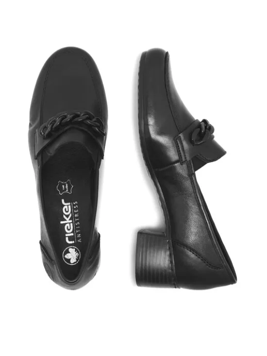 Rieker Loafersy 41660-00 Czarny