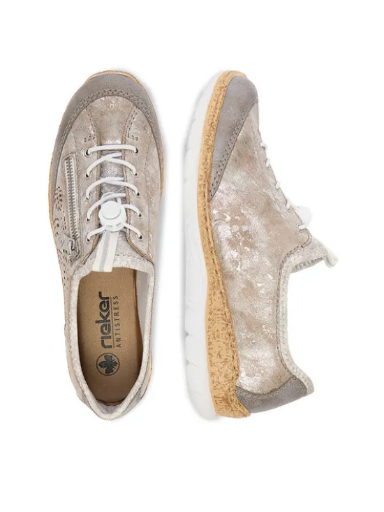 Rieker Półbuty N42K6-40 Szary