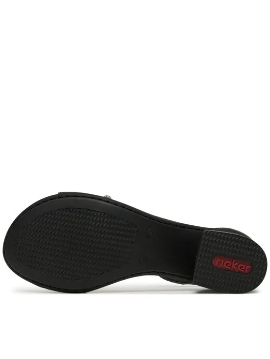 Rieker Sandały 64654-00 Czarny