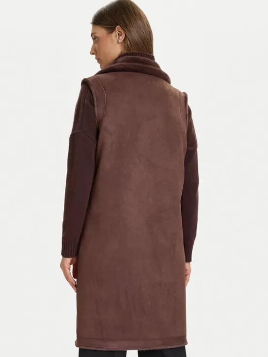 Rinascimento Bezrękawnik CFC0122206003 Brązowy Regular Fit