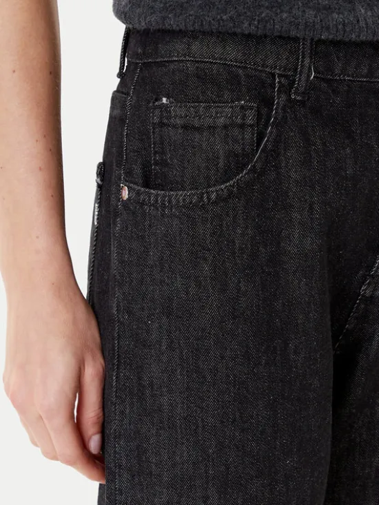 Rinascimento Jeansy CFC0125150003 Czarny Loose Fit