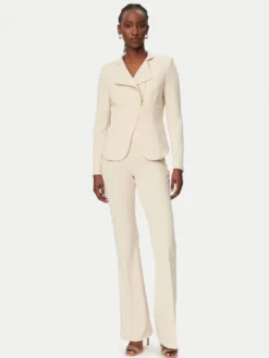 Rinascimento Marynarka CFC0127901003 Beżowy Slim Fit